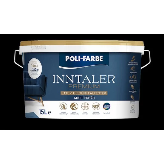 Poli-Farbe Inntaler Premium Latex beltéri falfesték 2L