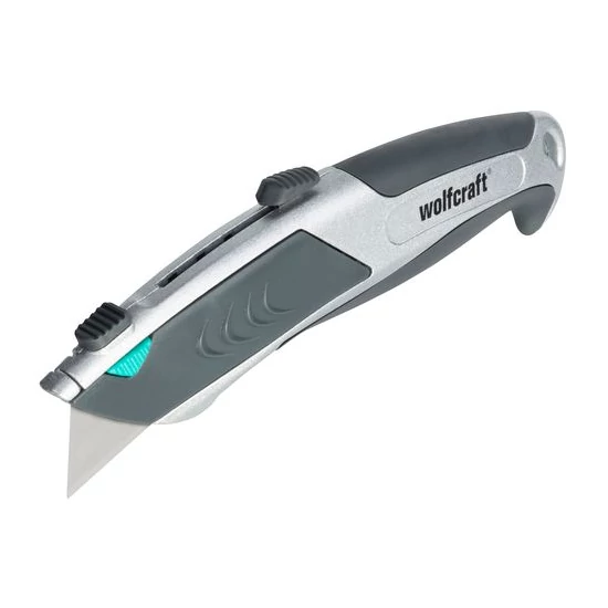 Wolfcraft profi trapézpengés kés, automata pengeutántöltővel
