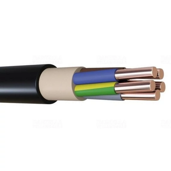 Erőátviteli kábel NYY-J 5x 2,5 (0) re-tömör 0,6/1kV fekete
