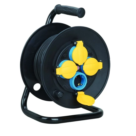 Technik Industrial Kábeldob 4-er 50m 1,5mm2 H07RN-F (IP44) 16A