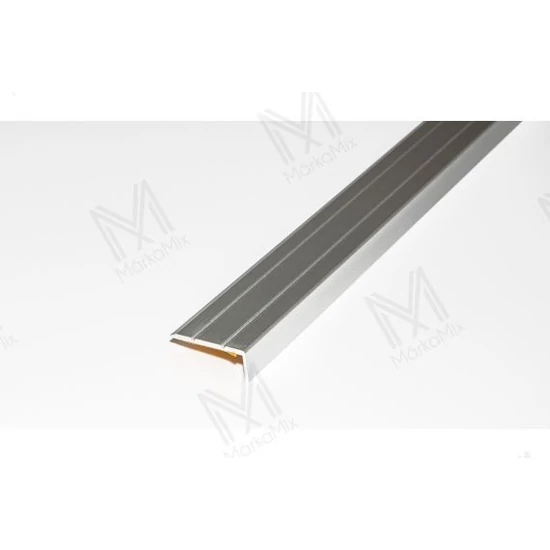 MM alumínium lépcsőprofil eloxált ezüst 25x10mm 2,7m