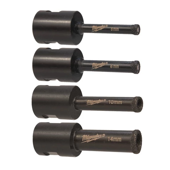 MILWAUKEE Száraz gyémántfúró készlet Diamond Max M14, 4 részes