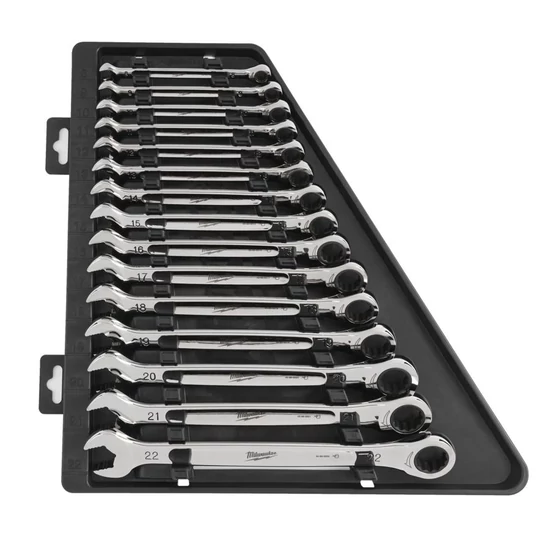 Milwaukee Max Bite™ racsnis csillag-villáskulcs készlet, 15 részes