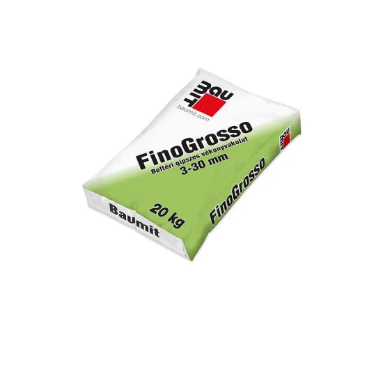 Baumit FinoGrosso beltéri gipszesglettvakolat 3-30mm 20kg 54zsák/raklap