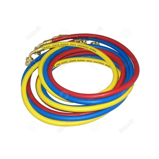 Tömlőkészlet hűtőközegekhez 1/4"-1/4" SEA 3x180cm (R22, R404, R407, R134)