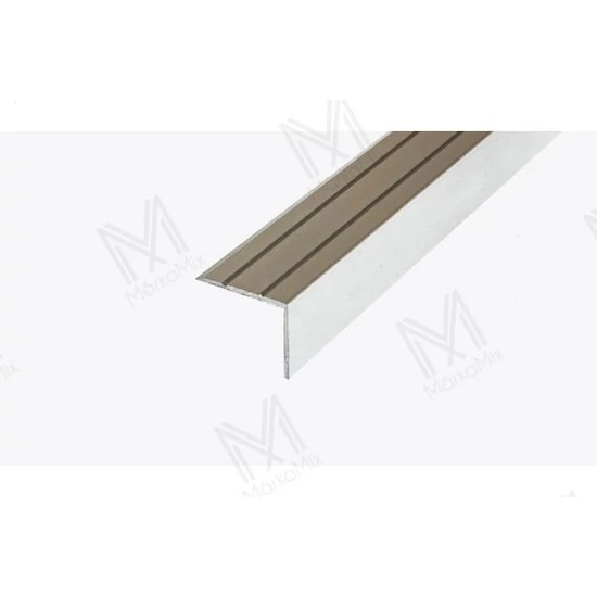 MM alumínium lépcsőprofil öntapadós eloxált ezüst 25x20mm 2,7m