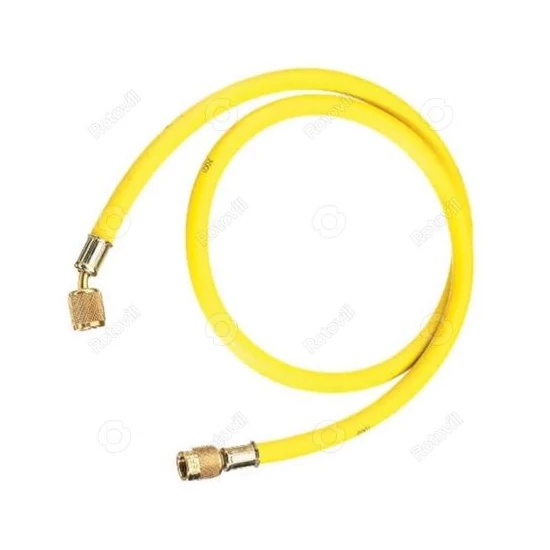 Refco töltőtömlő hűtőközegekhez 1/4" SAE 300cm 60 bar nyomásig sárga
