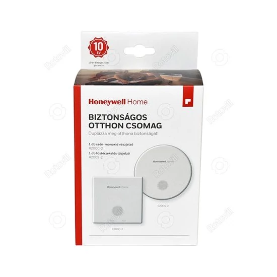 HONEYWELL R200C-2 szén-monoxid vészjelző + R200S-2 füstérzékelős tűzjelző