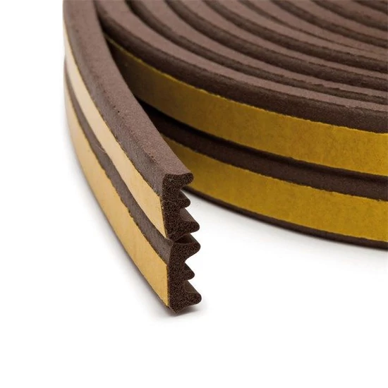 Tömítőprofil öntapadós EPDM 6m "E" barna (2x3m)