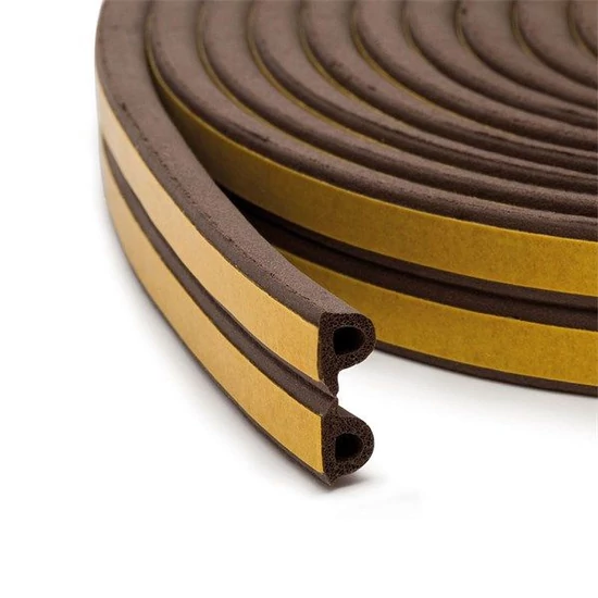 Tömítőprofil öntapadós EPDM 6m "P" barna (2x3m)