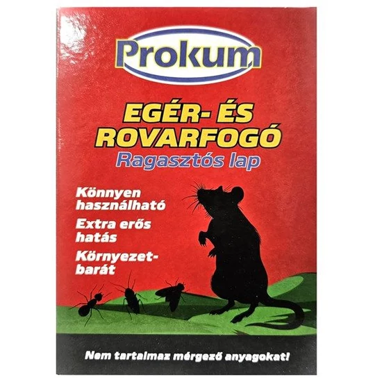 Egér- és rovarfogó ragasztós lap 16,5x12cm