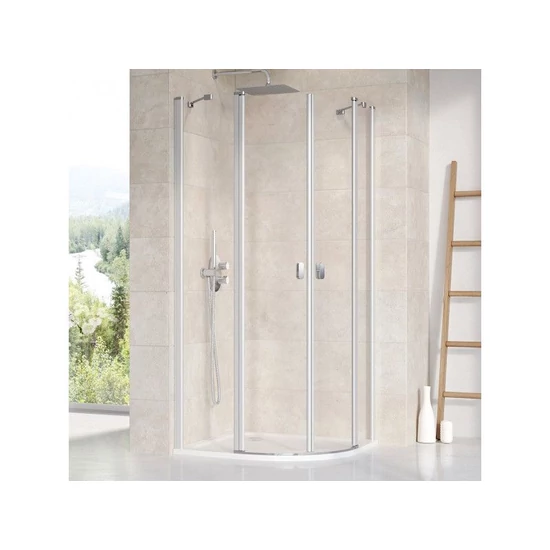 Ravak Chrome zuhanykabin CSKK4-90 szatén + Transparent