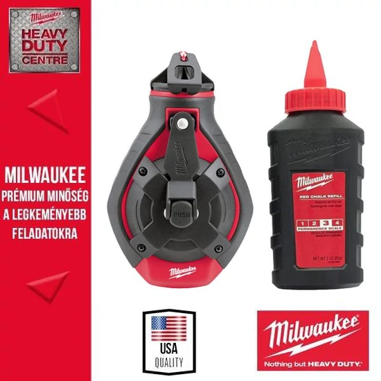 Milwaukee kompakt kicsapózsinór vastag + kréta piros