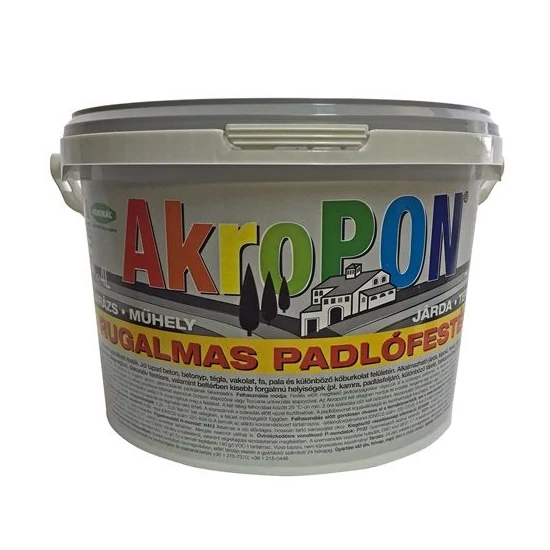 Kemikál AkroPON sötétszürke rugalmas padlófesték 4l