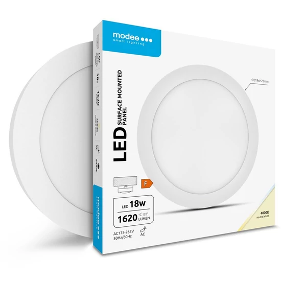 Modee Lighting LED Panel Kerek - Felszerelhető 18W 4000K (1620 lumen) A2-series
