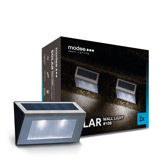 Modee Lighting LED Szolár Napelemes Fali vagy lépcső Lámpa WS108 (2db/doboz)