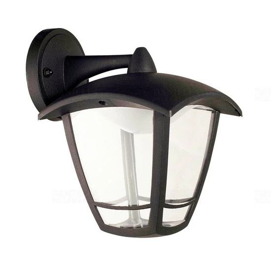 Roby LED-es kültéri lámpa, fekete, 8W, IP44, lefelé álló delux