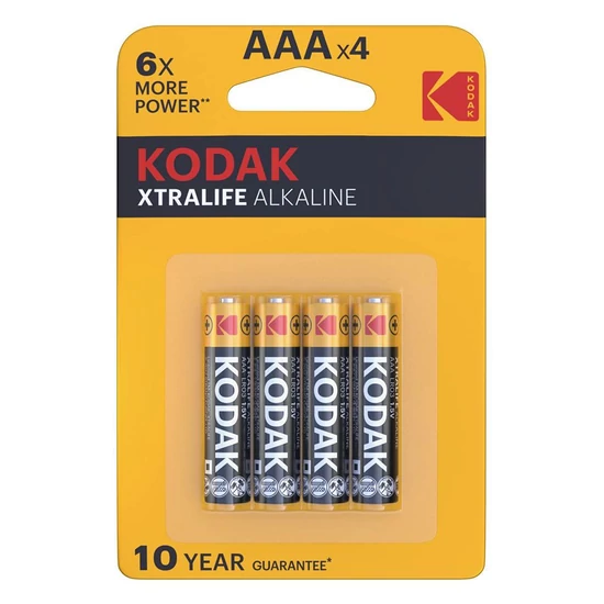 Kodak Xtralife Alkáli tartós Ceruza Elem AAA (1,5V) B4