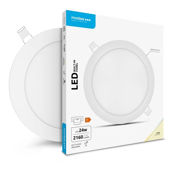 Modee Lighting LED Panel Kerek - Beépíthető 24W 4000K (2160 lumen)