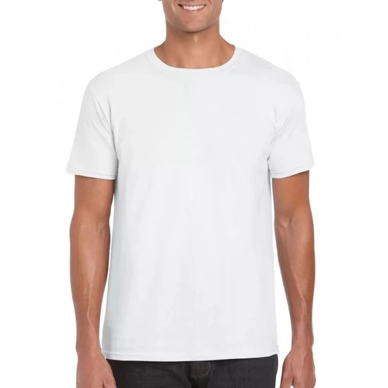 Gildan GI64000 Softstyle unisex póló fehér 3XL