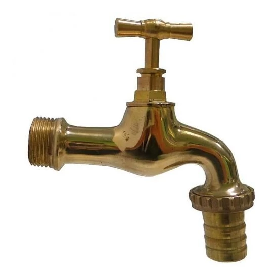 Kerti csap 1/2" réz polírozott