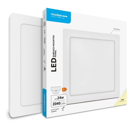 Modee Lighting LED Panel Négyzet - Felszerelhető 24W 4000K (2040 lumen) A-series