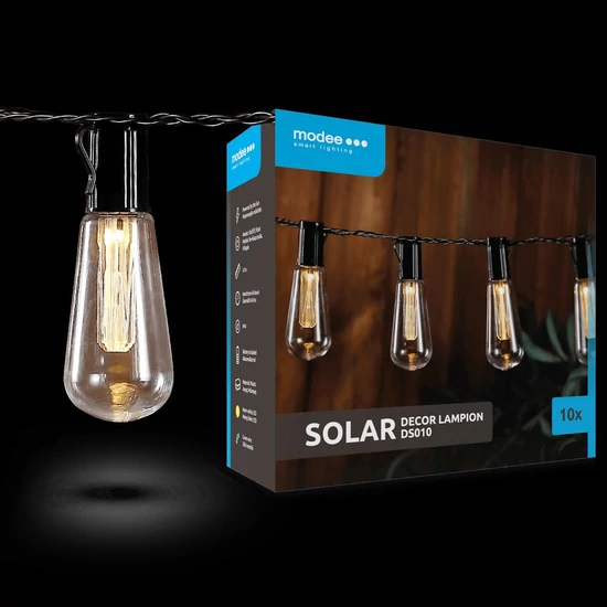 Modee Lighting LED Szolár Napelemes Dekor Lampion 10db 4,7m DS010