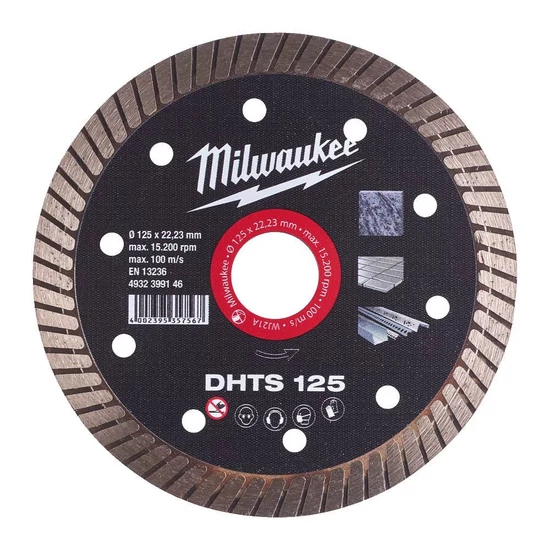 Milwaukee Gyémánt vágótárcsa DHTS 125x22,23mm