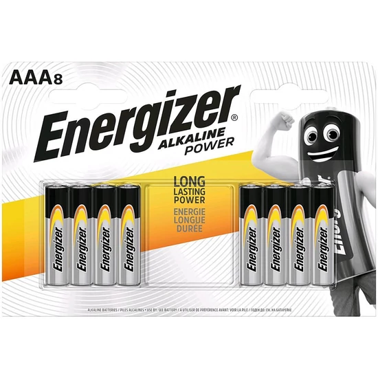 Energizer Alkaline Power Alkáli Ceruza Elem AAA B8 8db/csomag