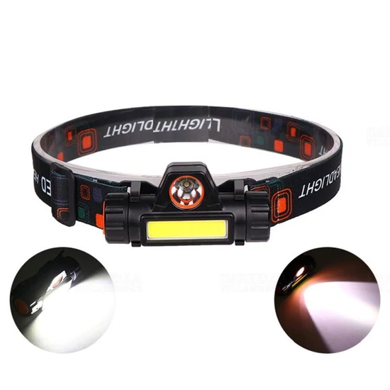DeLux LED fejlámpa, 1200mAh akkumulátorral IP54