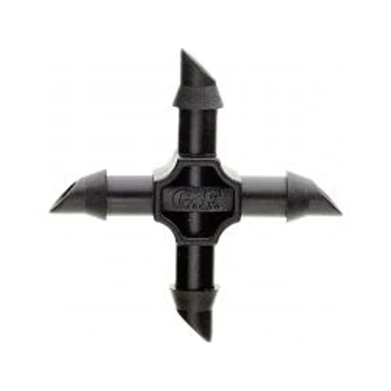 Összekötő kereszt csepegtető tömlőre 4x6mm 10db/csomag