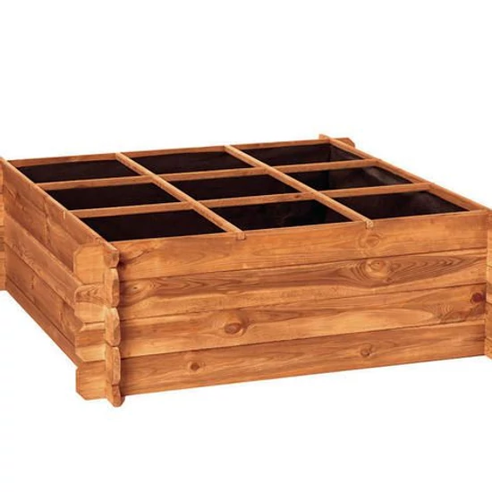 Nortene Natur Square 4 részre osztott fenyő magaságyás 80x80x30cm
