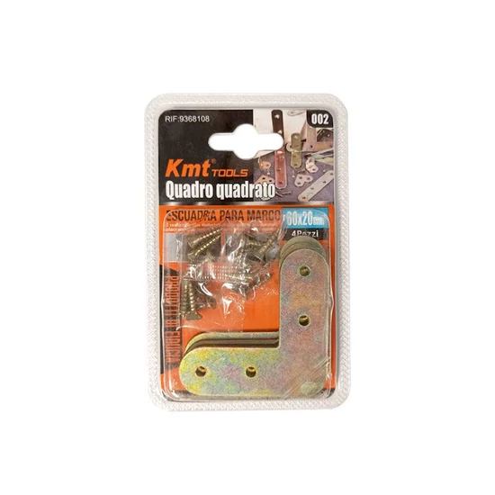 KMT Vasalat L alakú sík 90 60x20mm 4db-os csavarokkal
