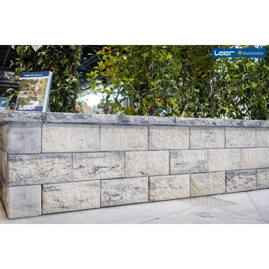 Leier Architektura kerítéskő normál 40x20x20cm jégszürke 40db/raklap