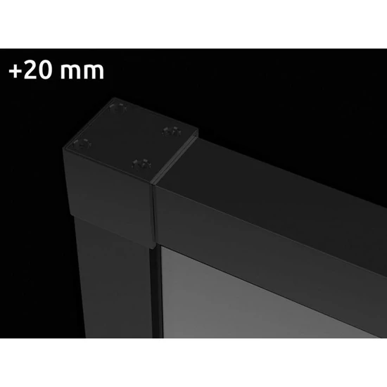 Radaway U toldóprofil IDEA ajtóhoz 2 cm black P01-ID-001-54