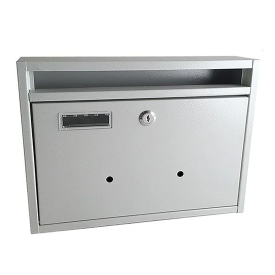 Postaláda fekvő LÉPCSŐHÁZI lenyíló (34x26cm) szürke, névtartóval