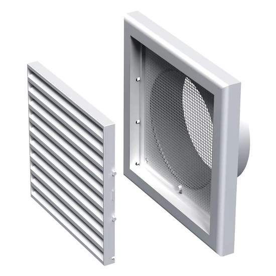 Vents MV VS ABS fehér szögletes szellőzőrács 154x154mm 100mm