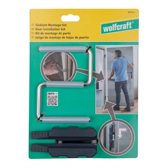 Wolfcraft ajtólap emelő és illesztő készlet