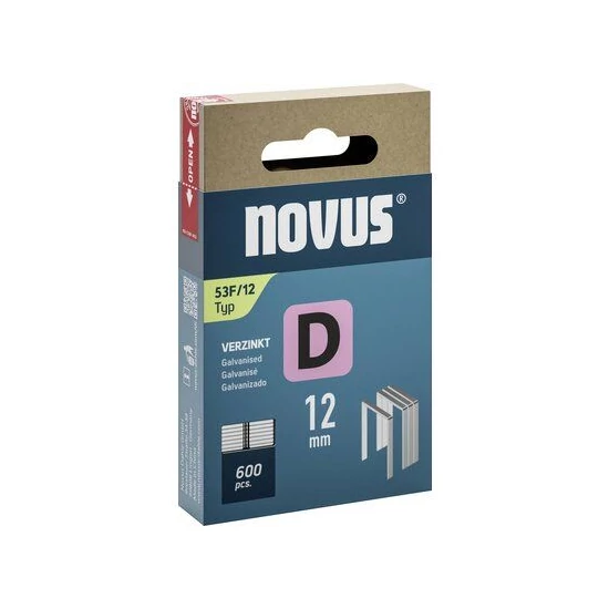 Novus tűzőkapocs D 53F 12mm 600db