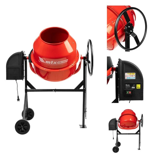 MTX betonkeverő 180l 800W fém fogaskoszorús