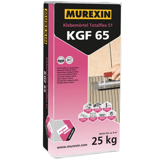 Murexin KGF 65 Totálflex S1 csemperagasztó szürke 25kg 48zsák/raklap