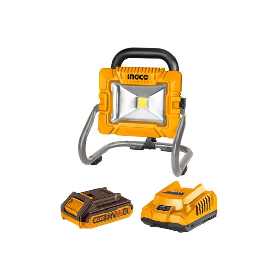 INGCO Akkus LED reflektor 1800 lm 20 V (1 x 2,0 Ah akku + töltő)