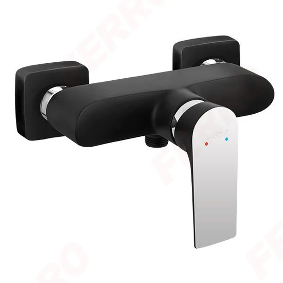 Ferro Algeo Square Black zuhanycsaptelep