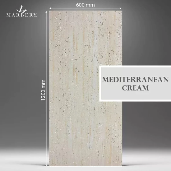 PVC falpanel Travertino Mediterranean Cream mészkő hatású 240x120cm