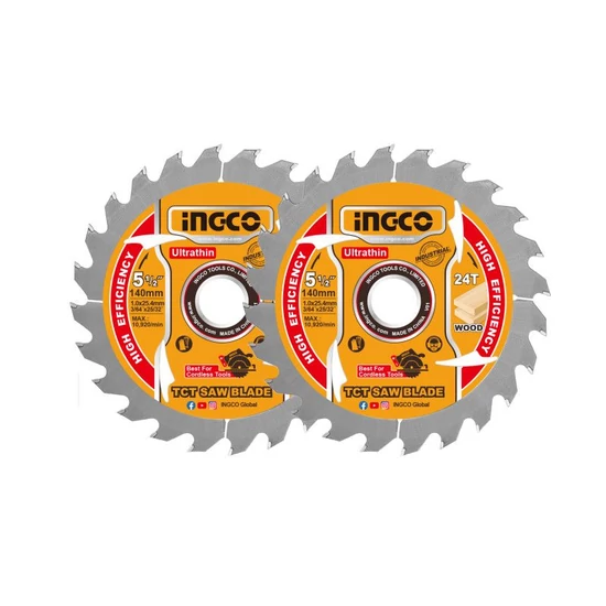 INGCO Fűrésztárcsa fához 140x20x1,0mm/24T (2db)