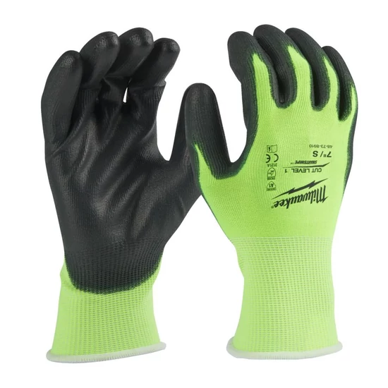 Milwaukee Hi-Vis vágásbiztos kesztyű 1/A-S/7-1p