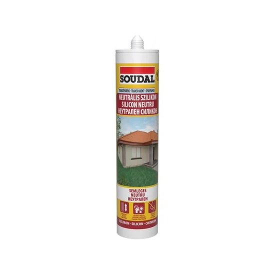 Soudal neutrális szilikon transzparens 280ml 15db/karton