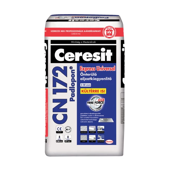 Henkel Ceresit CN172 padlopon express universal aljzatkiegyenlítő 25kg 3-20mm 42zsák/raklap