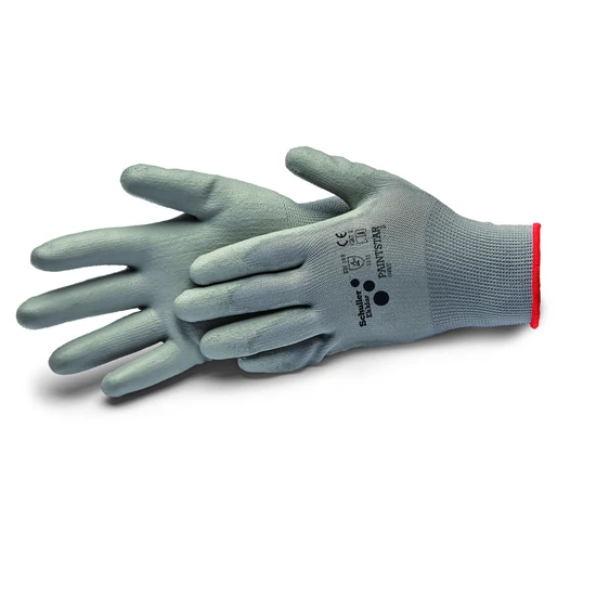 Schuller Paintstar grey kesztyű PU bevonattal, szürke 9/L