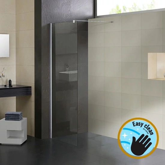 Wellis Astro 90cm Corner walk-In zuhanyfal - Easy Clean bevonattal